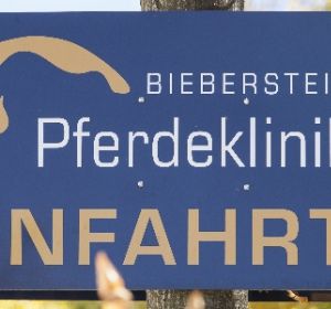 Wegweiser zur Pferdeklinik Bieberstein